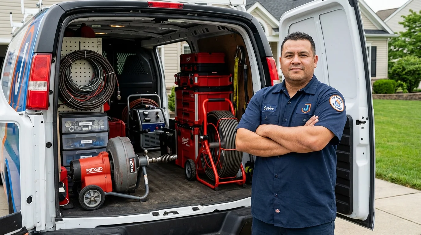 Professional drain cleaning equipment and Johns Plumbing LLC plumber in Kamiah