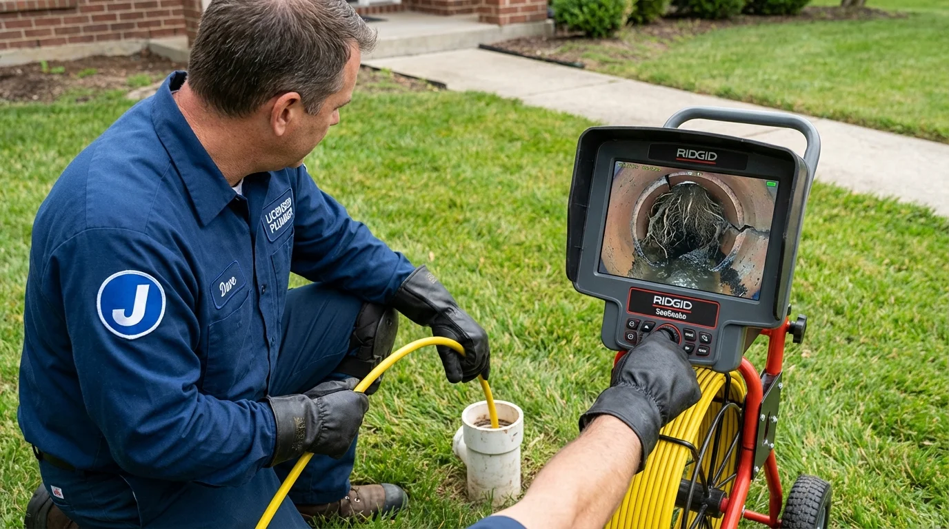 Sewer camera inspection being performed by Johns Plumbing LLC in Kamiah